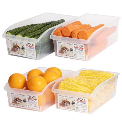 China Fresh Food Storage Box Viable Plastic Fruits And Vegetables Snacks Kitchen Storage Box Refrigerator Storage Container for sale