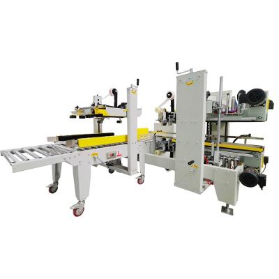 China Food Semi automatic folding lid carton tape box sealing machine adhesive tape carton sealer sealing machine seal box machine price for sale