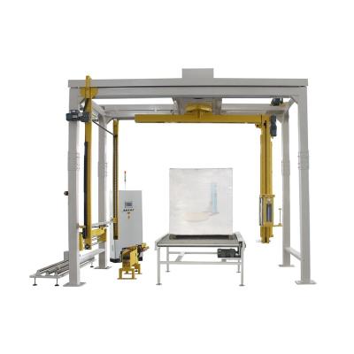 China Food Self Propelled Mobile  Pallet Stretch Wrapping Machinery Robotic Pallet Wrapping Machine for sale