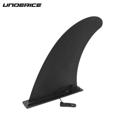 China UICE Unisex Black Plastic Surfboard Fins SUP Stand Up Board Inflatable Surfboard Fin for sale