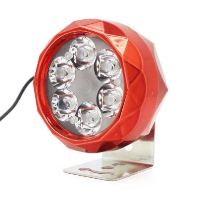 China Lens + PMMA Plastic Universally Fit ABS 6led 12V External Led Front Fog Lights Light Plastic Body Color Headlights For Motorcycle New Typle for sale