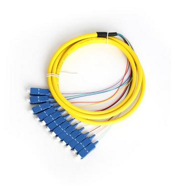 China Whole Color Coded PVC or LSZH Sale Prices SC UPC Fiber Optic Pigtails Multimode 12 for sale