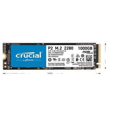 China Black Crucial SSD P2 500G 1T M.2 SSD Solid State Drive 500GB 1TB en venta