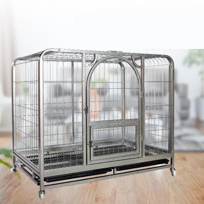 China Durable Heavy Duty Cheap Large Pet Cage Outdoor Large Wheels Powder Metal Tube Dog Liner Settlements For Sale for sale