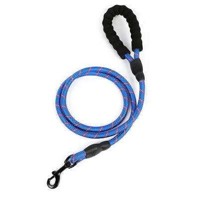 China Thoughtful Nylon Braided Braided Climbing Dog Training Leash Double Handle Rope Handle Padded Dog Climbing Leash for sale