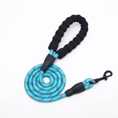 China Large Padded Mountaineering Running Tracking Reflective Soft Handle Nylon Rope Dog Leash for sale