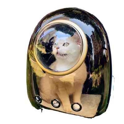 China 2021 Viable New Pet Cat Carrier Transparent Space Capsule Pet Backpack for sale