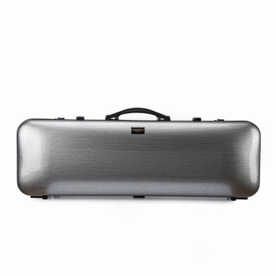 China Silver Violin Violin Case VB40-44 Gray Rectangular Violin Case Fiberglass Carbon Fiber 4/4 Size for sale