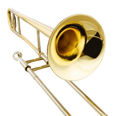 China Jinbao Professional Trombone Musical Instrument 701 Suction Tube Viola Trombone Golden Lacquered for sale