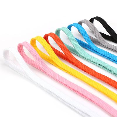 China Hot Selling Custom Made Laces Round Double Layer Cai ZU Flat Colored Polyester Laces for sale