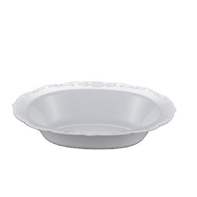 China Disposable High Quality Factory Sale Vintage Oval Bowl Plastic Food Bowl For Wedding Hotel for sale