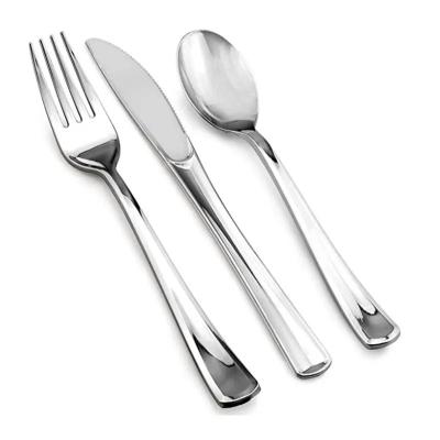 China Disposable High Quality Wholesale Sustainable Plastic Silverware Set Flatware Cutlery For Party Wedding for sale