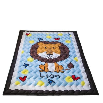 China Soft Thick Non-slip Thick Fold Foldable Activity Play Mat Kids Cartoon Baby Toys Mat Kids Crawling Foldable Animal Mat for sale