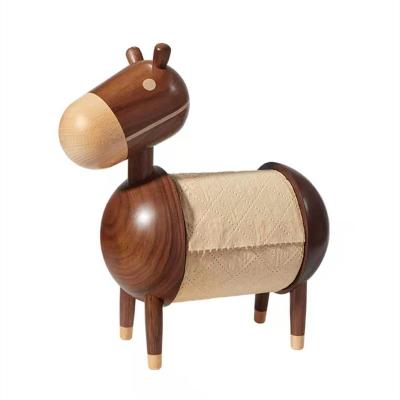 China Toilet Paper Shelf Modern Wood Roll Holder Decorative Antique Roll Paper Holder Storage for sale