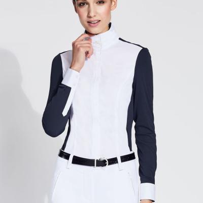 China Rider Clothing Ladies Long Sleeve Quick Dry Show Shirts Dry Suitable Equestrian Women for sale