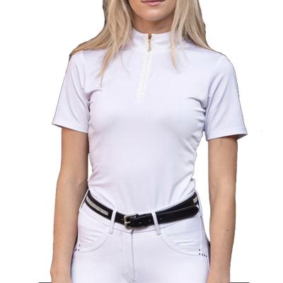 China 2019 Women's Rider Short Sleeve Equestrian Clothing Shirt Horse Riding Show Quick Dry T-Shirt for sale