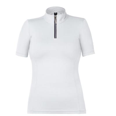 China Comfortable And Breathable Women Polo Shirt Equestrian High End Quick Dry Equestrian Performance Shortsleeve Competition for sale