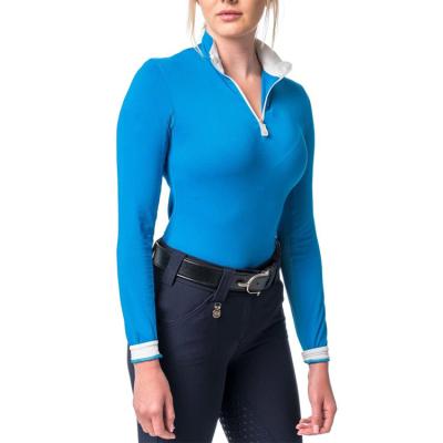 China High Quality Quick Dry Polo Shirt Horse Riding Shirt Rider Ladies Equestrian Wear Long Sleeve for sale