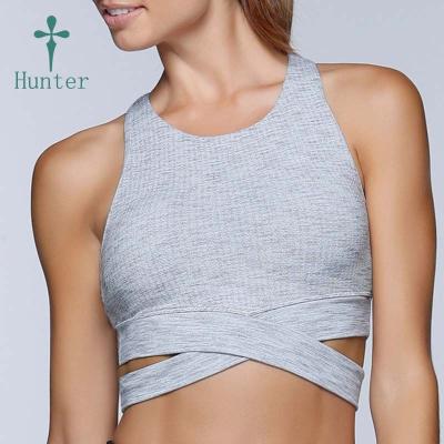 China Comfortable Wear Heather Sports Fitness Bra Sports Fitness Tops Antibacterial Good Quality Custom Aplet Bra for sale