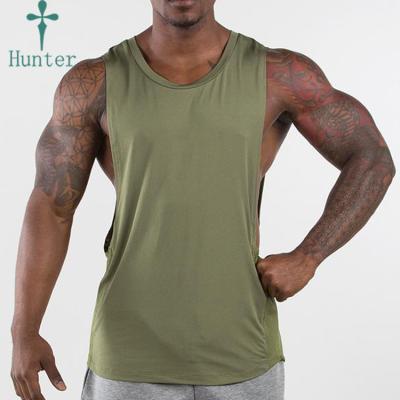 China High Quality New Fashion White Color Tank Tops Mens Antibacterial Dry Fit Gym Sportswear Tank for sale