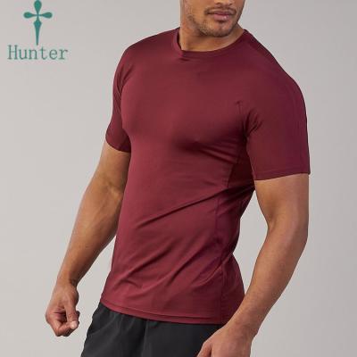 China Hot Selling Antibacterial Mens Sports T-shirt Guard Custom Gym Running Rash Wear for sale