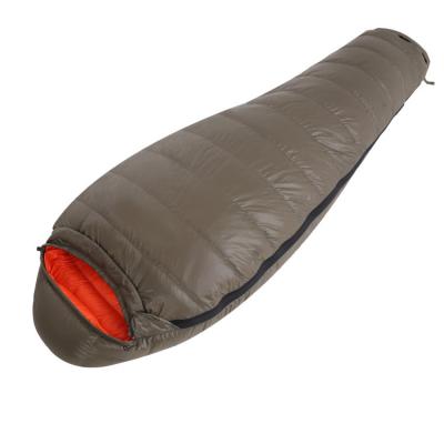 China Wholesale Portable Ultralight Emergency Mummy Schlafsack Thermal Waterproof Duck Down Goose Down Sleeping Bag for sale