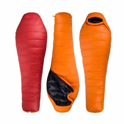 China Custom Mummy Camping Hiking Waterproof Outdoor Survival Emergency Schlafsack Sleeping Bag Mummy Duck Down Goose Down Sleeping Bag for sale