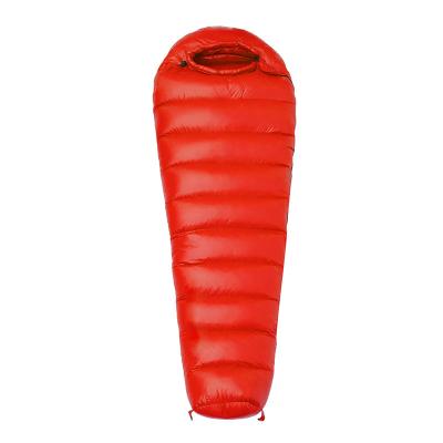 China Mummy Outdoor Camping Emergency Ultralight Waterproof Goose Down Duck Down Sleeping Bag for sale