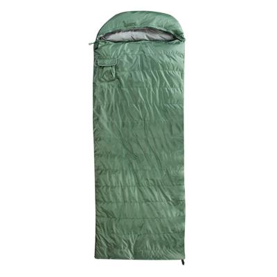 China Envelope Type Outdoor Army Green Emergency Camping Travel Envelope Waterproof Duck Down Goose Down Sleeping Bag for sale