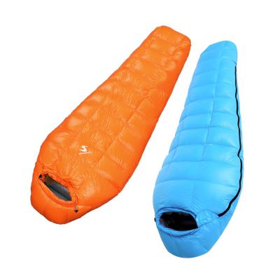 China Mummy Camping Hiking Winter Outdoor Survival Mummy Lightweight Waterproof Thermal Duck Down Goose Down Sleeping Bag for sale