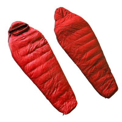 China Outdoor Camping Rise Waterproof Mummy Sleeping Bag Ultralight Goose Down Duck Down Sleeping Bag for sale