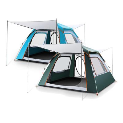 China Straight Tie Type Outdoor Aluminum Fiberglass Beach Anti-mosquito Camping Ventilation Family Tent Automatic Quick Noise Tent for sale