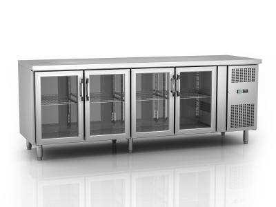 China Four Glass Doors Under Counter Chiller Automatic Defrost 540L GN4100TN/G for sale