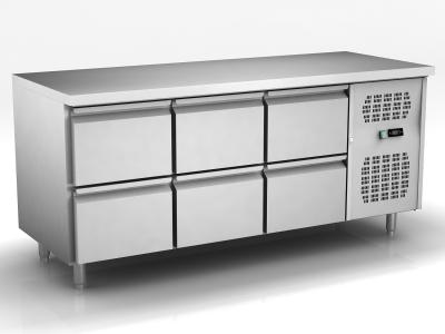 China 230V Six Drawers Under Counter Chiller with Ventilated Cooling GN3160TN for sale