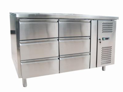 China Cold Storage Six Drawers Under Counter Chiller GN2150TN , Commercial Undercounter Refrigerator for sale