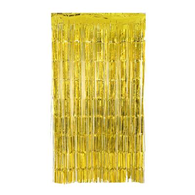 China Colorful Blue Festival Stuff Decoration Party Laser Foil Fringe Curtain for sale