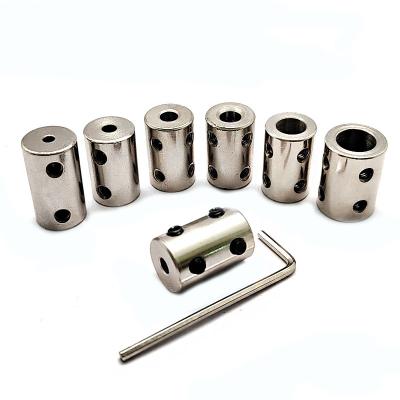 China Building Material Stores Shaft Coupling CNC Motor Jaw Shaft Steel Rigid Coupler 5mm to 8mm OD 14x22 Transmission Rigid Coupling Connector for sale