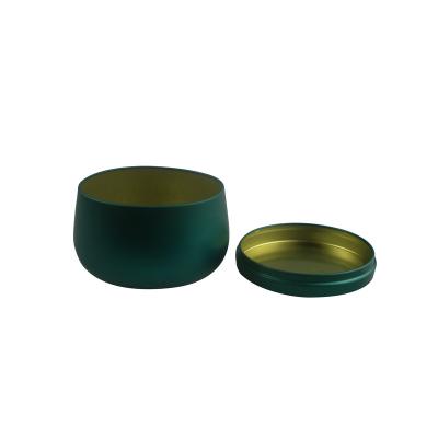 China Red 8oz/240ml/Green/Gold Stock Empty Round Metal Candle Seamless Tin Recyclable With Lid for sale