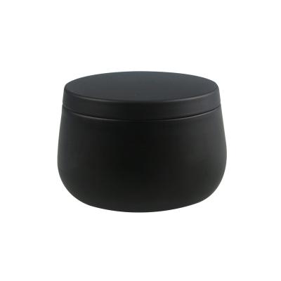 China Hot Selling Aluminum Jar Recycled Materials DIY Matte Black 8Oz For Perfume Candles Cream Metal Tin Jars Tin Container for sale