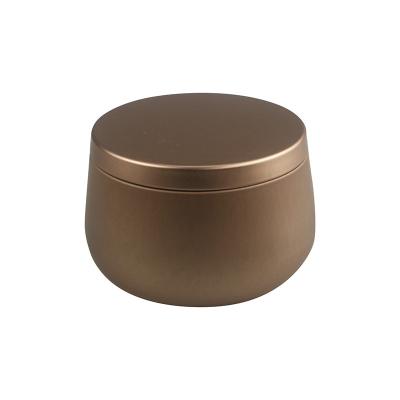 China Hotsale Recycled Materials 8 Ounces Tin Belly Gold Color Sliding Lid Tin Can For Packaging for sale