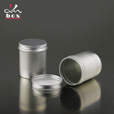 China Good Quality 80ml High Recyclable Silver Color Screw Cap Aluminum Cosmetic Packaging Jar for sale