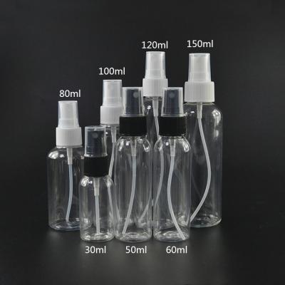 China 30ml 50ml 60ml 80ml 100ml 120ml 150ml Pouch Cosmetic Hot Sale Cheap Price Travel PET Plastic Spray Bottles for sale