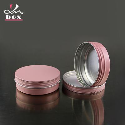 China Customized Recyclable Cosmetic Face Cream Use Hair Gel Wax Jar 100ml Pink Aluminum Tin for sale