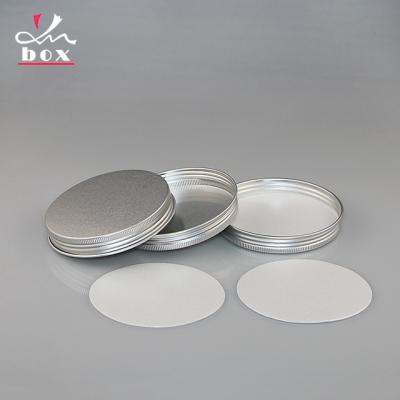 China Non Spill Custom 89mm Diameter 14mm Height Silver Color Aluminum Screw Bottle Cap for sale