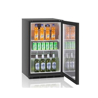 China Outdoor Fast Shipping Mini Glass Single Door Beer Display Fridge Bar Refrigerators for sale