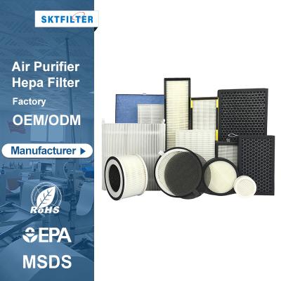 China Custom Hotel Factory Price OEM ODM H12 H13 Hepa Filter Air Purifier Part Air Purifier Replacement Filter Manufacturer for sale