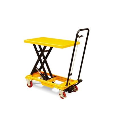 China Hot Selling Tools Mobile Manual Hydraulic Scissor Lift Table Trolley Trolley for sale