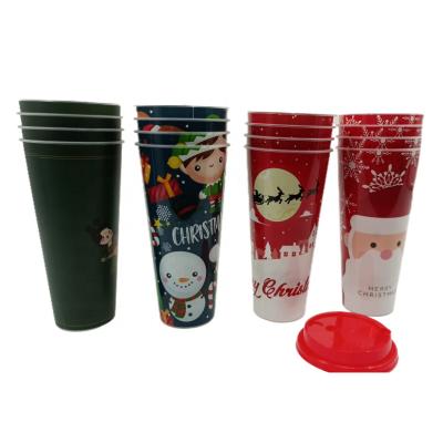 China Eco-Friendly Disposable Plastic Cups Ready To Ship Colorful PP PET Ice Cream Cups Coffee Water Milk Drink Customized Logo Acceptable for sale