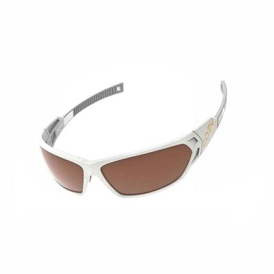 China Flexible HD Polarized Q11WT-BN-Shiny Unisex Sunglasses White Brown For Running for sale