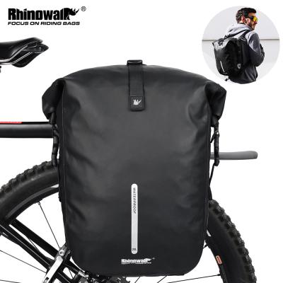 China Mountain Bike Motorcycle Frame Bag Rhinowalk Bike Pannier Waterproof 20L Bicycle Cycle Pannier Bag Water Resistant Trunk Travel Luggage Bag for sale